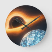 Blackhole-Uhr Runde Wanduhr (Vorderseite)