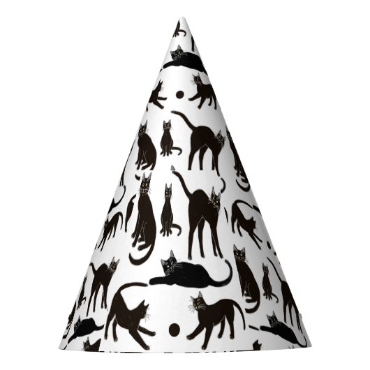 Blackie der schwarze Katzen-Party-Hut Partyhütchen (Vorderseite)