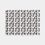 Blackie die schwarze Katzen-Fleece-Decke Fleecedecke (Vorderseite (Horizontal))