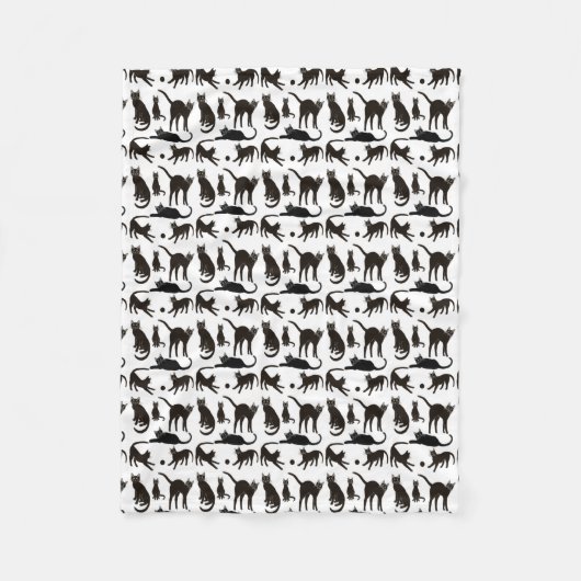 Blackie die schwarze Katzen-Fleece-Decke Fleecedecke (Vorderseite)