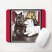Blackie und Whitie am Feuer Mousepad (Mit Mouse)
