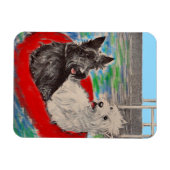 Blackie und Whitie auf einem Floß Magnet (Horizontal)