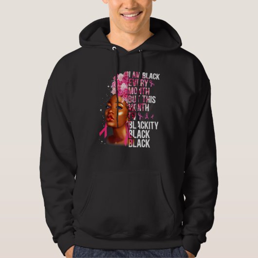 Blackity Black Every Month Black History BHM Afric Hoodie (Vorderseite)