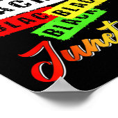 Blackity Black Funny Heartbeat Juneteenth Prix Me Poster (Ecke)