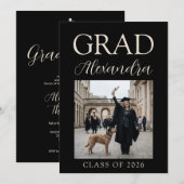 BlackIvoryVeterinary Medicine Graduation Party Einladung (Vorne/Hinten)