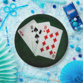 Blackjack 21 Punkt - As, 10, 10 Pappteller (Party)