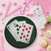 Blackjack 21 Punkt - As, 10, 10 Pappteller (Party)