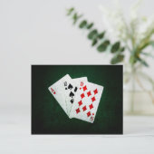 Blackjack 21 Punkt - As, 10, 10 Postkarte (Stehend Vorderseite)