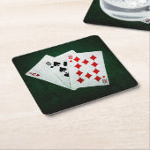 Blackjack 21 Punkt - As, 10, 10 Rechteckiger Pappuntersetzer (angewinkelt)