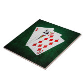 Blackjack 21 Punkt - As, King, zehn Fliese (Seite)