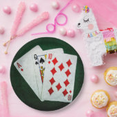 Blackjack 21 Punkt - As, Queen, Zehn Pappteller (Party)