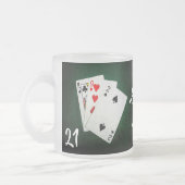 Blackjack 21 Punkt - King, Nine, Two - Viel Glück Mattglastasse (Links)