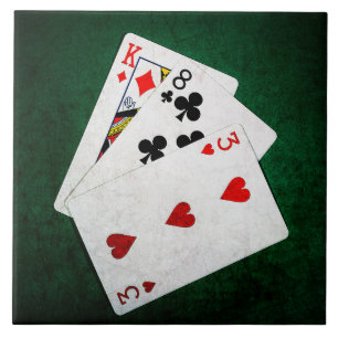 Blackjack 21 Punkt - König, Acht, Drei Fliese