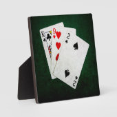 Blackjack 21 Punkt - König, neun, zwei Fotoplatte (Vorderseite)