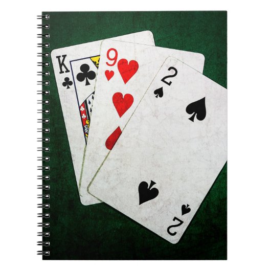 Blackjack 21 Punkt - König, neun, zwei Notizblock (Vorderseite)