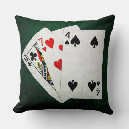 Blackjack 21 Punkt - Königin, Sieben, Vier Kissen