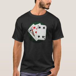 Blackjack 21 Punkt - Königin, Sieben, Vier T-Shirt
