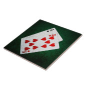 Blackjack 21 Punkte - As, 10 Fliese (Seite)