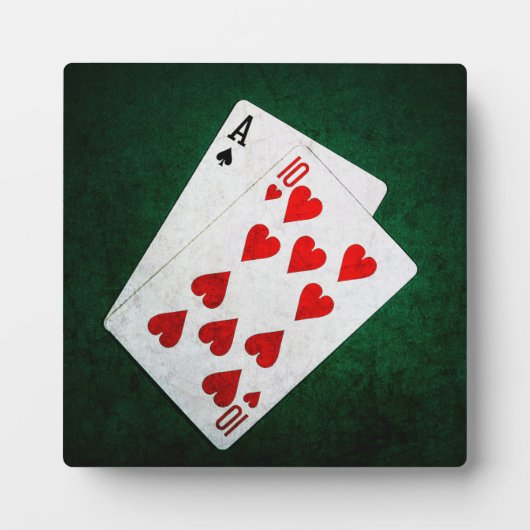Blackjack 21 Punkte - As, 10 Fotoplatte (Vorderseite)