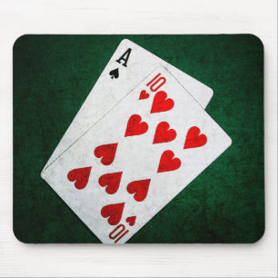 Blackjack 21 Punkte - As, 10 Mousepad