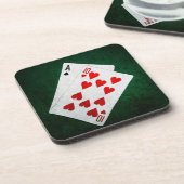 Blackjack 21 Punkte - As, 10 Untersetzer (Linke Seite)