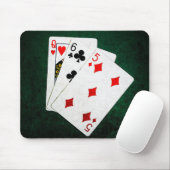 Blackjack 21 Punkte - Königin, Sechs, Fünf Mousepad (Mit Mouse)