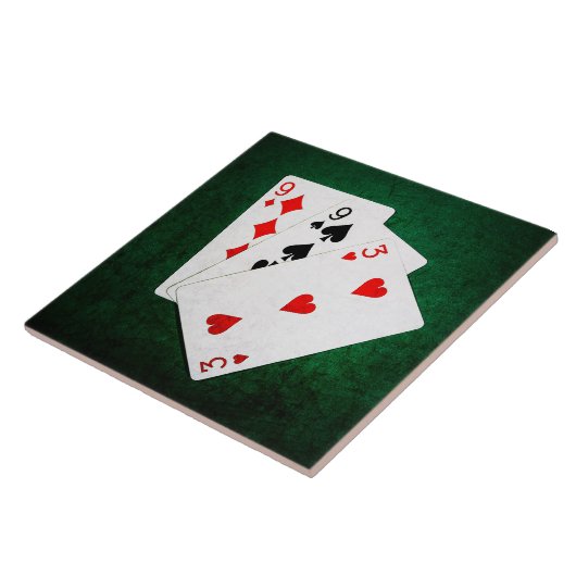 Blackjack 21 Punkte - neun, neun, drei Fliese (Seite)