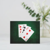 Blackjack 21 Punkte - neun, neun, drei Postkarte (Stehend Vorderseite)