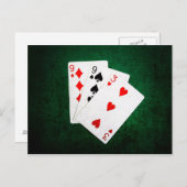 Blackjack 21 Punkte - neun, neun, drei Postkarte (Vorne/Hinten)