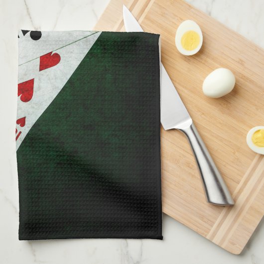 Blackjack 21 Punkte - zehn, neun, zwei Geschirrtuch (Viertel Falte)