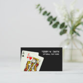 Blackjack Business Card Visitenkarte (Stehend Vorderseite)