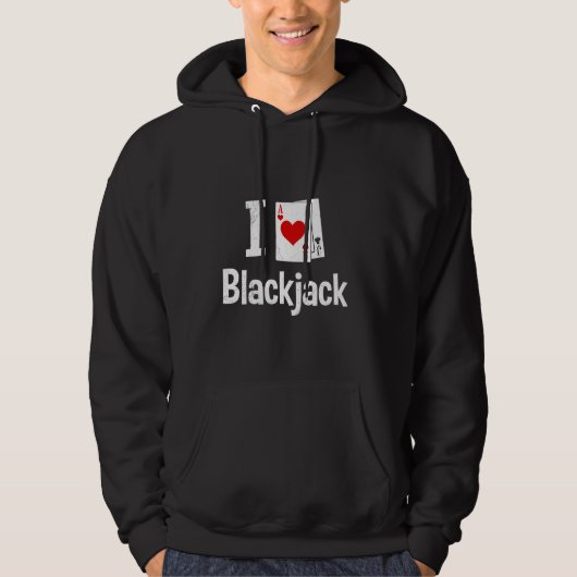 Blackjack Casino Frauen I LIEBE BLACKJACK Lovers Hoodie (Vorderseite)