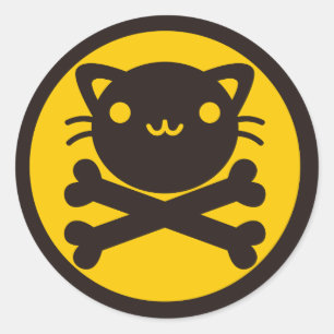 BlackJack(Cat) Runder Aufkleber