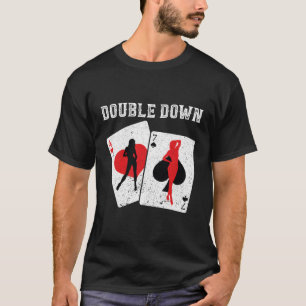 Blackjack Double Down Casino Spielen 21 Blackjack T-Shirt