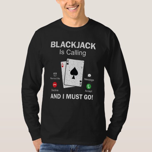 BlackJack Gambling 21 Blackjack T-Shirt (Vorderseite)
