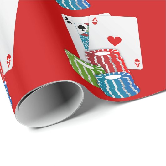 Blackjack Geschenkpapier (Rolleneckpunkt)