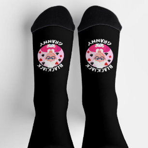 Blackjack-Großmutter   Funny Blackjack Oma Socken