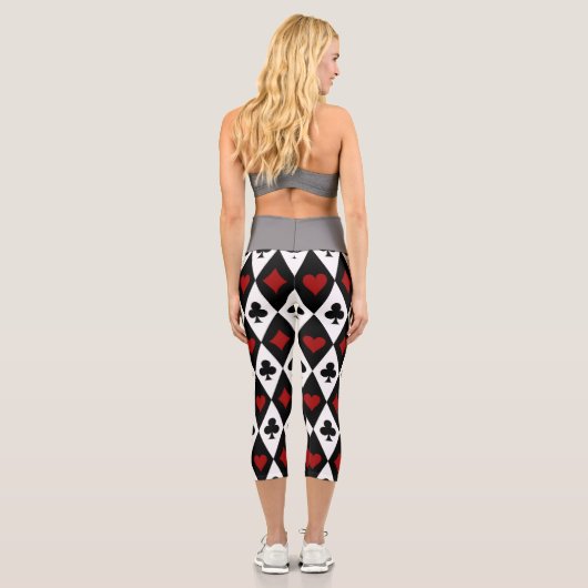 Blackjack-Kartenspiel Casino Las Vegas Capri Leggings (Rückseite)