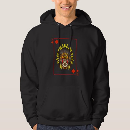 Blackjack King of the Native American War Bonnet L Hoodie (Vorderseite)