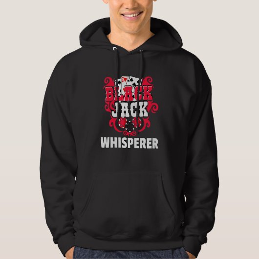 Blackjack Player Gambler 21 Card Casino Hoodie (Vorderseite)
