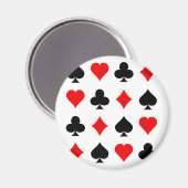Blackjack/Poker Card Anzug: Vector Art: Magnet (Vorderseite/Rückseite)