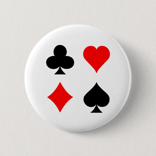 Blackjack-/Poker-Karten-Anzüge: Vektorkunst: Button (Vorderseite)
