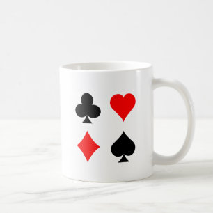Blackjack-/Poker-Karten-Anzüge: Vektorkunst: Kaffeetasse