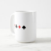 Blackjack-/Poker-Karten-Anzüge: Vektorkunst: Kaffeetasse (Vorderseite Links)