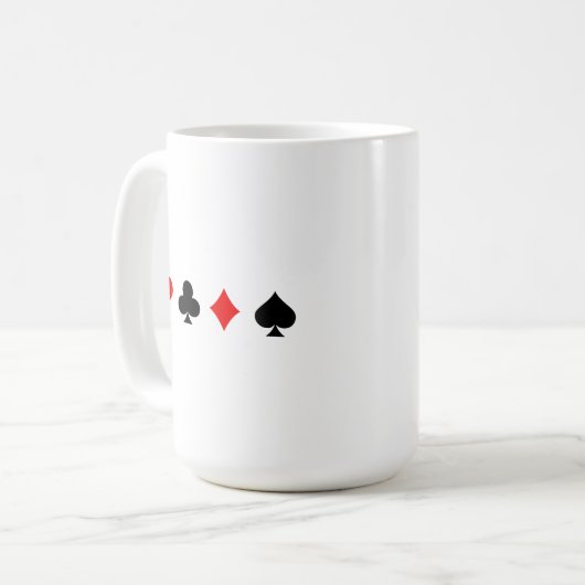 Blackjack-/Poker-Karten-Anzüge: Vektorkunst: Kaffeetasse (Vorderseite Links)