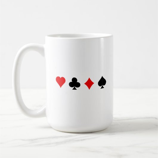 Blackjack-/Poker-Karten-Anzüge: Vektorkunst: Kaffeetasse (Links)