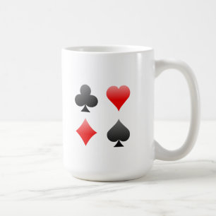 Blackjack-/Poker-Karten-Anzüge: Vektorkunst: Kaffeetasse