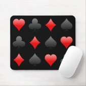Blackjack-/Poker-Karten-Anzüge: Vektorkunst: Mousepad (Mit Mouse)