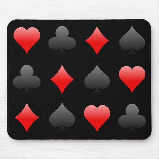 Blackjack-/Poker-Karten-Anzüge: Vektorkunst: Mousepad (Vorne)