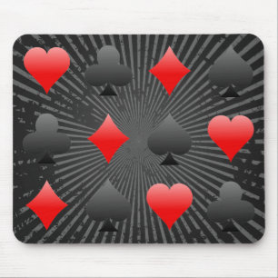 Blackjack-/Poker-Karten-Anzüge: Vektorkunst: Mousepad